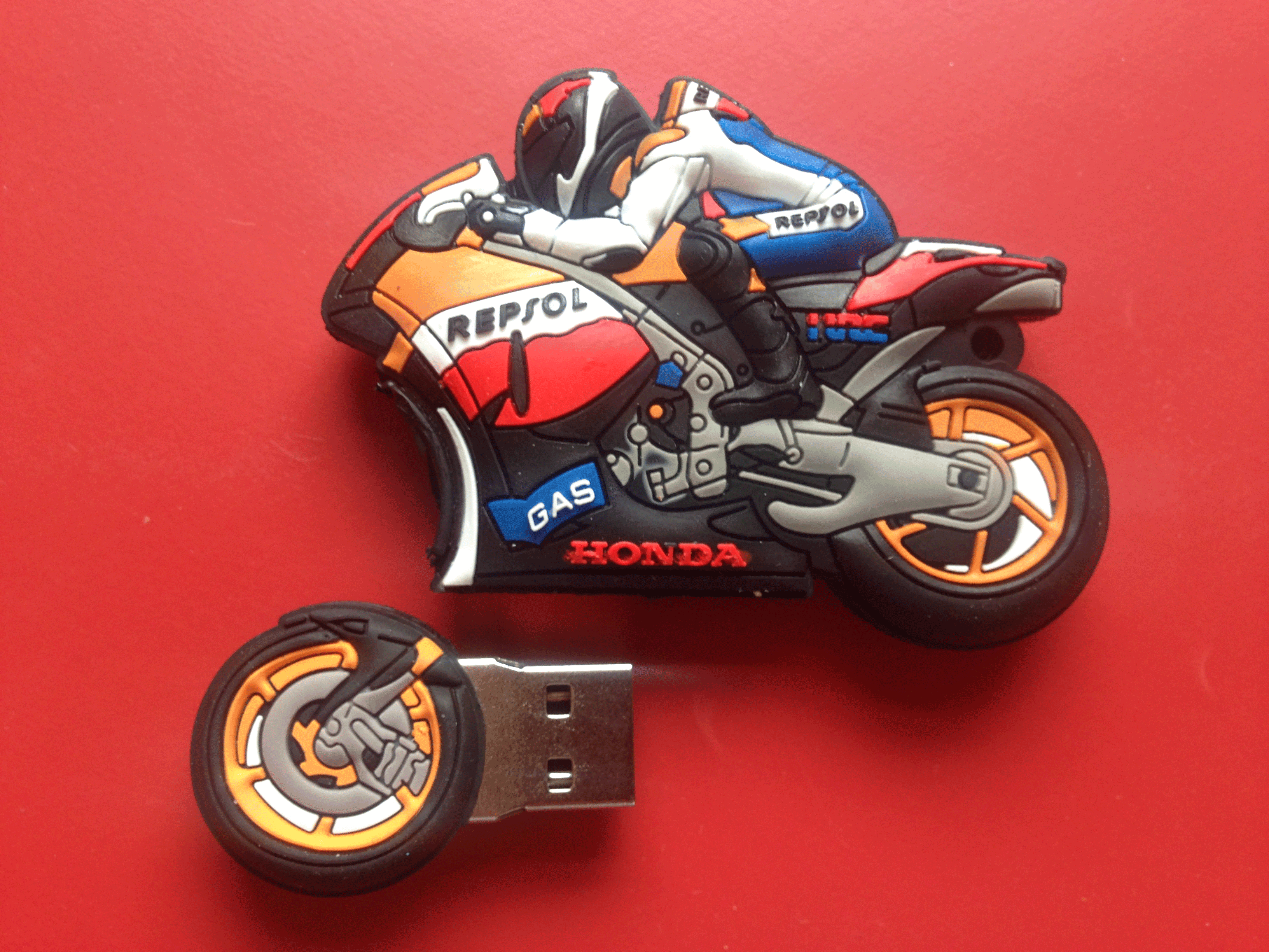 Motorbike Red Gold